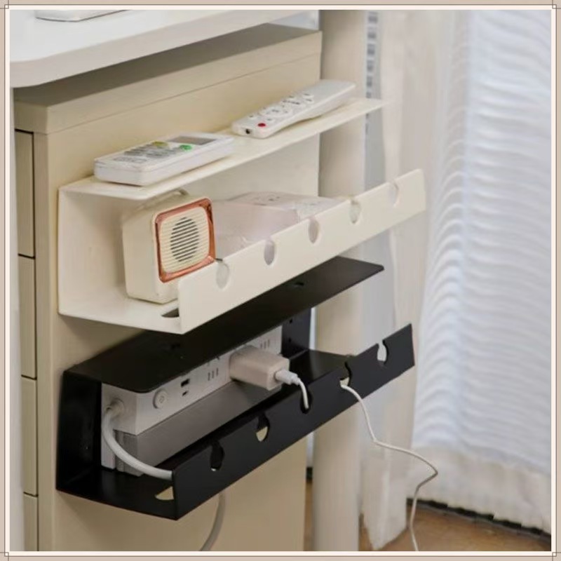 Power Strip Desk - ISRTAO ใต้โต๊ะการจัดการสายเคเบิลถาดสายเคเบิลใต้โต๊ะพร้อมแคลมป์ที่ยึดสายไฟไม่มีการเจาะอุปกรณ์กว้างขวางที่ทนทาน