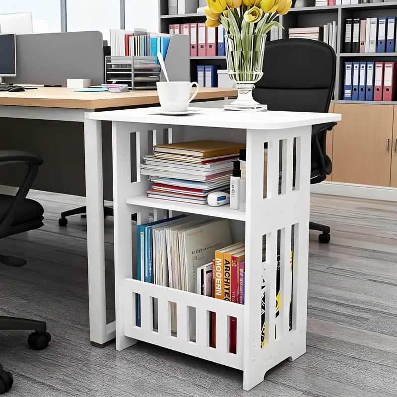 Home Office Bookshelves - ชั้นวางของขนาดเล็กสไตล์ยุโรปทันสมัยแบบมินิมอล - ตู้เก็บของทรงสี่เหลี่ยมขนาดเล็กสำหรับห้องนั่งเล่น เหมาะสำหรับการจัดเก็บและจัดระเบียบ เหมาะสำหรับห้องนั่งเล่นหรือข้างเตียง ชั้นวางหนังสือ