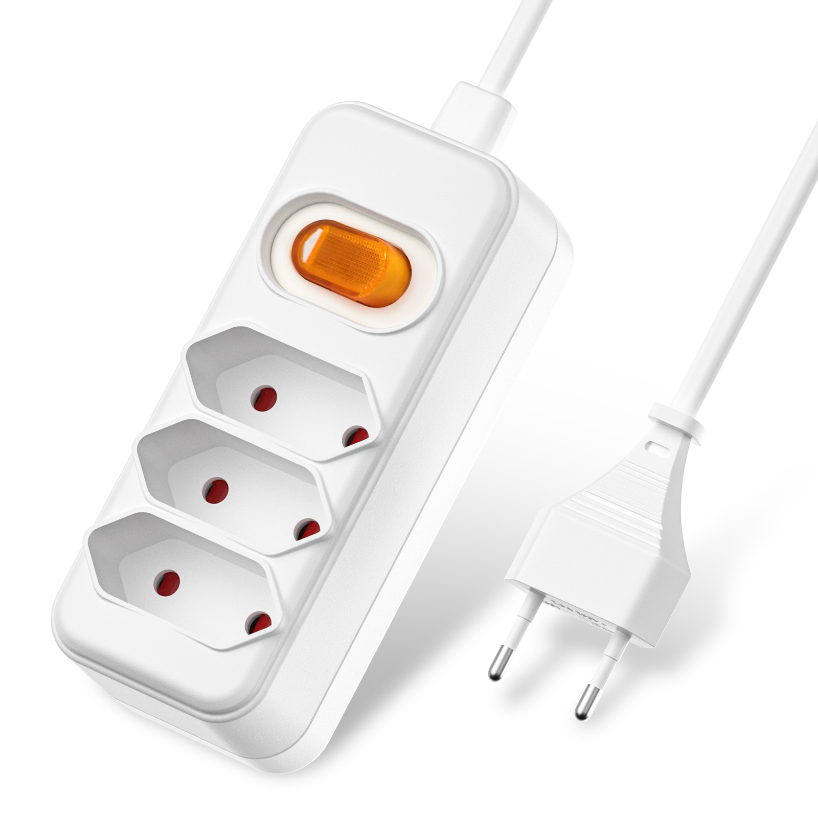 Power Strip Desk - ปลั๊กไฟ 2 ง่าม EU ยุโรปพร้อมสายต่อ 2