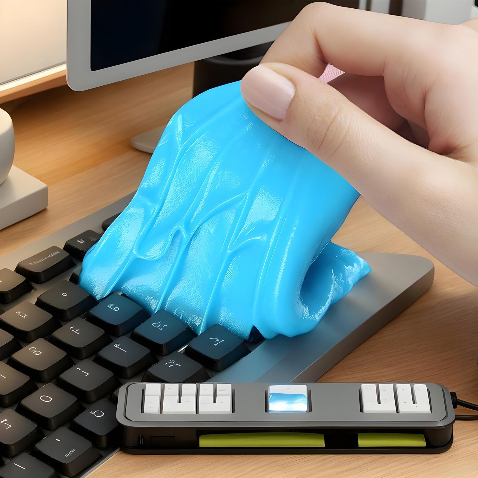 Home Office Keyboard - แผ่นทำความสะอาดรถยนต์ ผงกาวทำความสะอาดอเนกประสงค์ เจลกำจัดฝุ่น ทำความสะอาดคีย์บอร์ดคอมพิวเตอร์ เครื่องมือทำความสะอาดรถยนต์