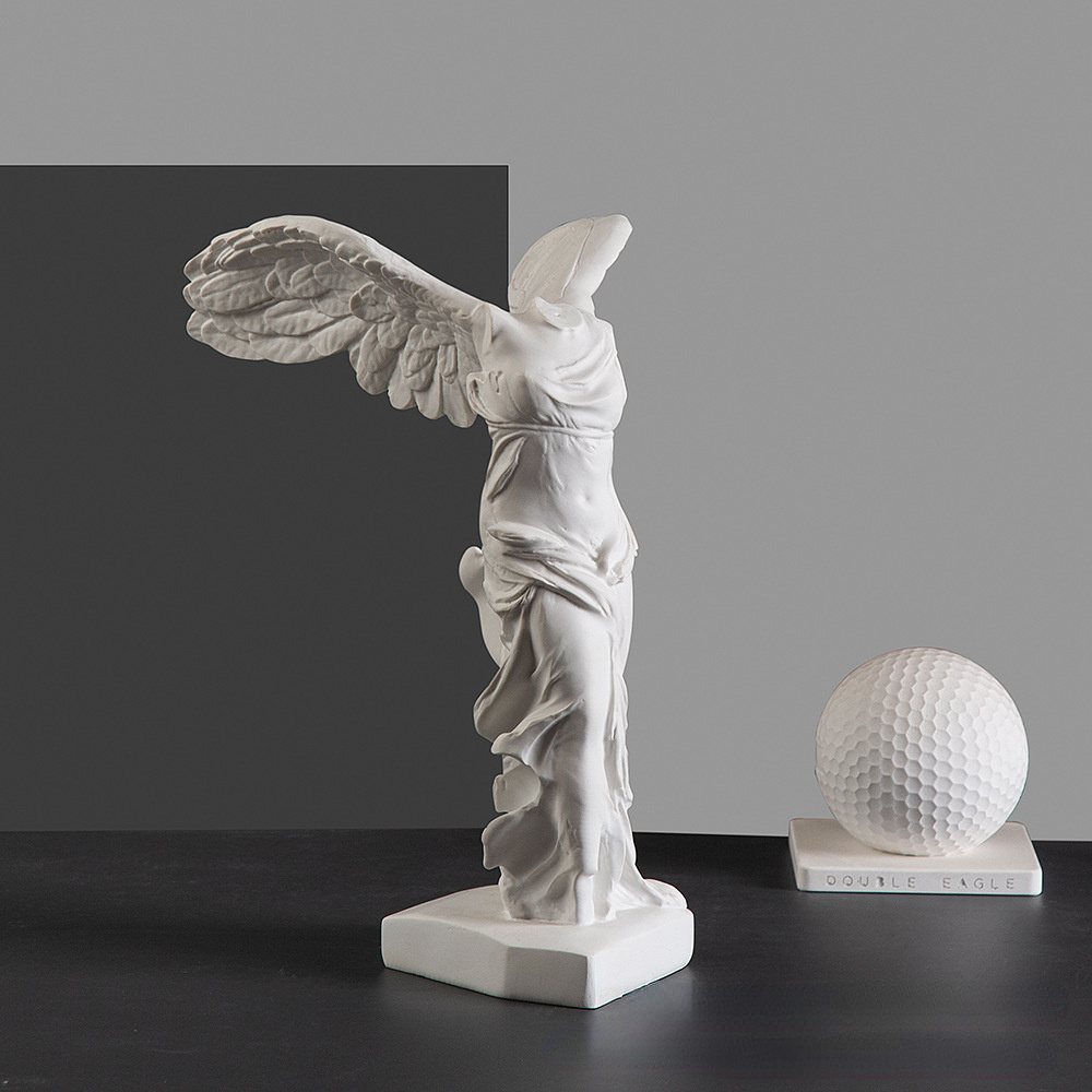 Home Office Bookshelves - ภาษากรีก Victory เทพธิดารูปปั้น Angel Wings ประติมากรรมเรซิ่นสําหรับ
