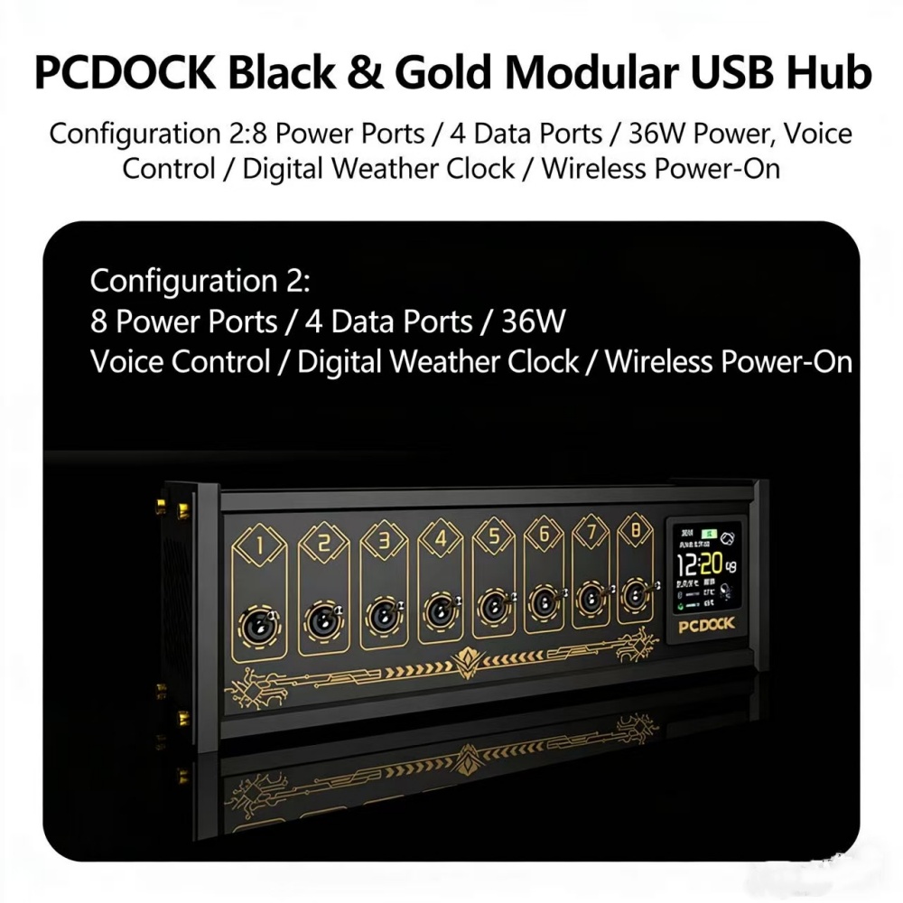 Power Strip Desk - ปลั๊กพ่วงแบบมีสวิตช์สำหรับเดสก์ท็อป รุ่น PCDOCK พร้อมระบบเปิด-ปิดไร้สาย ดีไซน์ทันสมัย ช่วยจัดระเบียบโต๊ะทำงาน