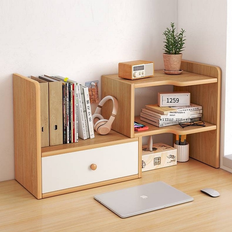 Home Office Bookshelves - โต๊ะชั้นวางหนังสือสก์ท็อปเก็บเข้าลิ้นชักโต๊ะชั้นวางของหอพักโต๊ะการเรียนรู้ที่ดีหลายชั้นชั้นขนาดเล็กชั้นวางชั้นวาง