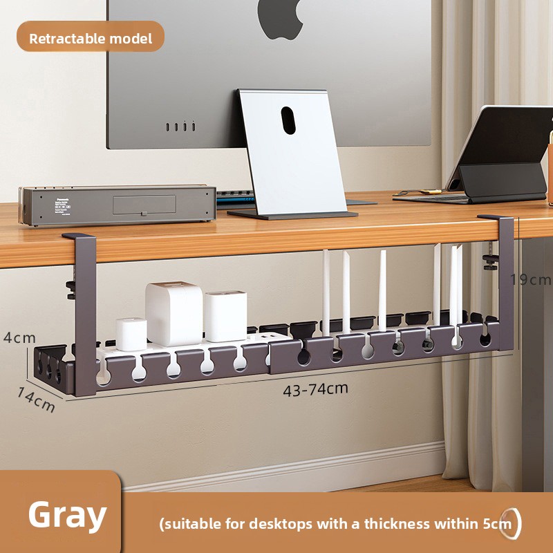 รางเก็บสายไฟใต้โต๊ะแบบยืดหดได้ - Power Strip Desk บทวิจารณ์และราคา