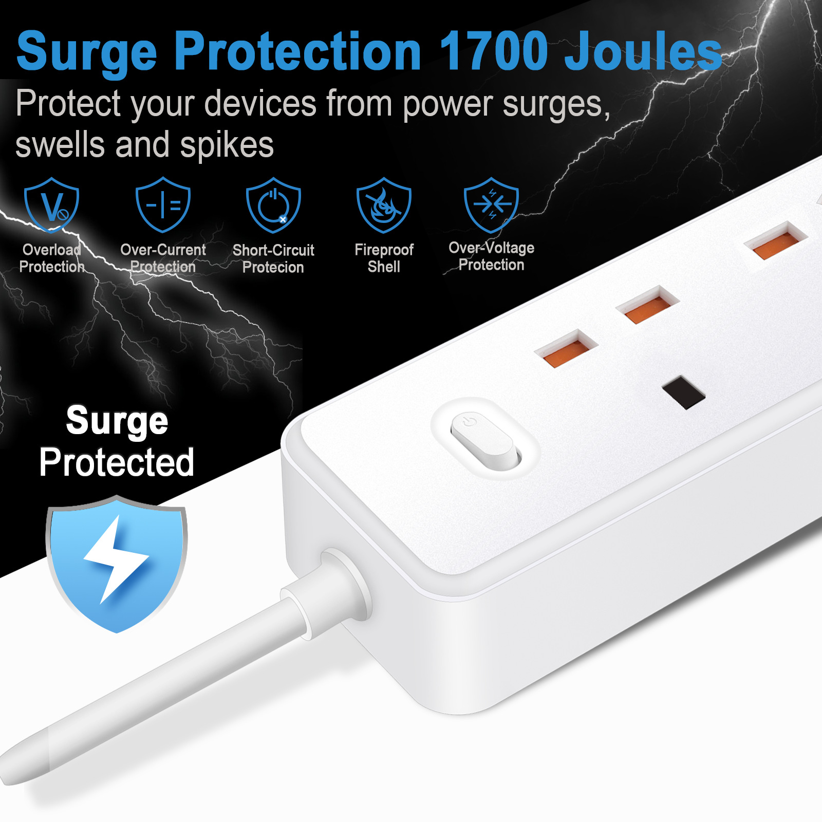 Power Strip ซ็อกเก็ตไฟฟ้า UK ข - Power Strip Desk บทวิจารณ์และราคา