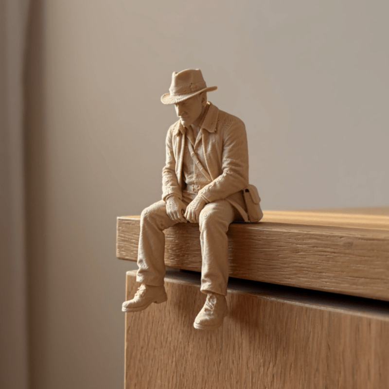 รูปปั้นนักสำรวจสีเบจแบบด้าน –  - Home Office Bookshelves บทวิจารณ์และราคา