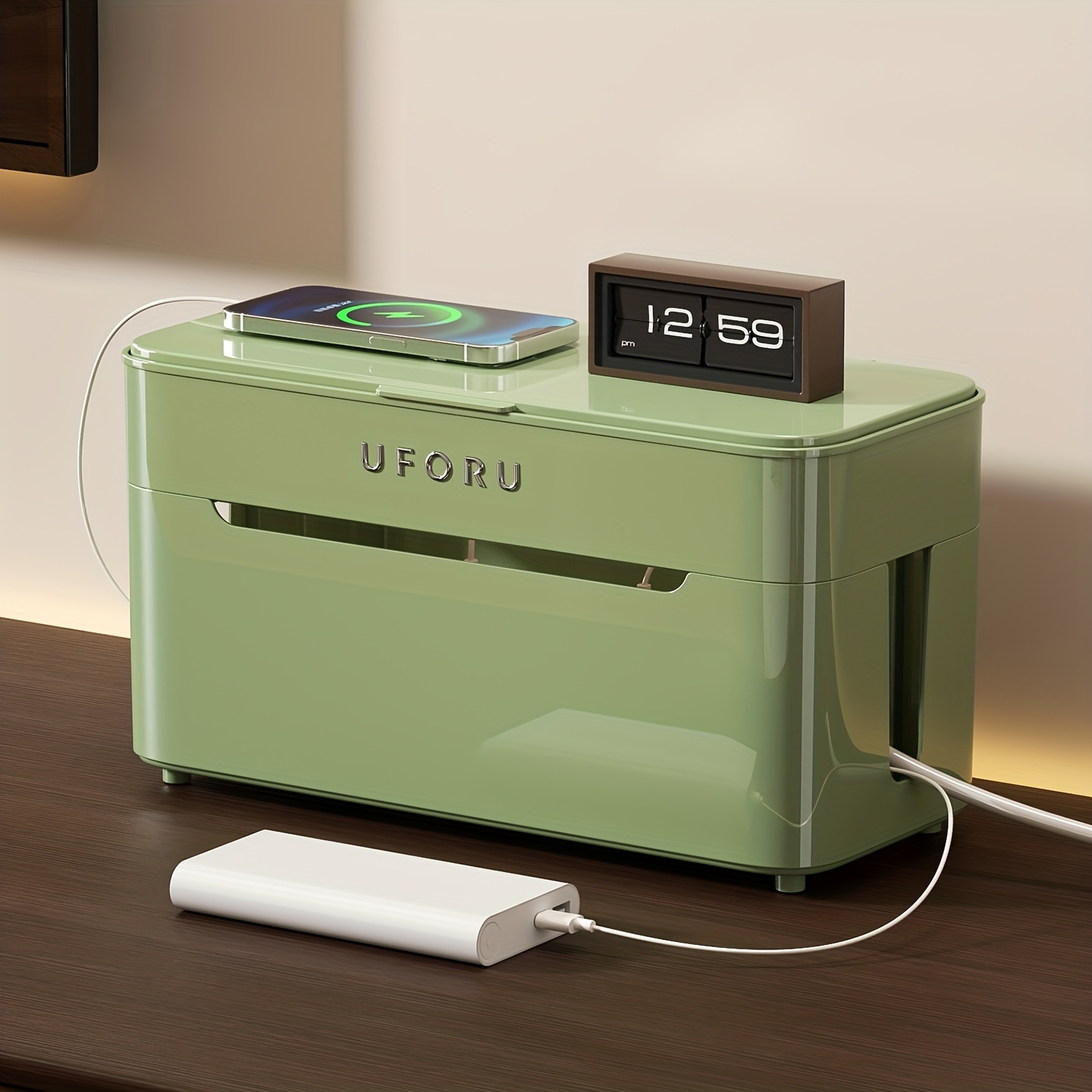 กล่องจัดระเบียบปลั๊กไฟแบบสองชั - Power Strip Desk บทวิจารณ์และราคา