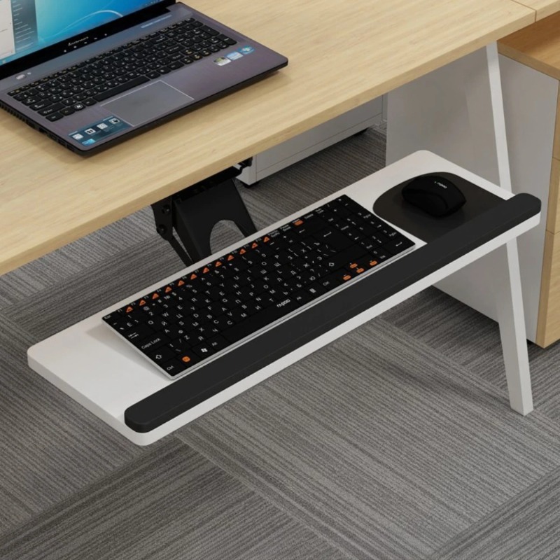 ถาดวางคีย์บอร์ดใต้โต๊ะพร้อมแผ่ - Home Office Keyboard บทวิจารณ์และราคา