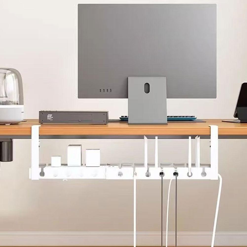 ชั้นวางของใต้โต๊ะ ไม่ต้องเจาะ  - Power Strip Desk บทวิจารณ์และราคา