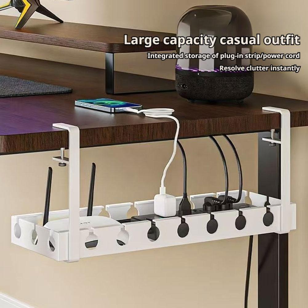 ชั้นวางของใต้โต๊ะ ไม่ต้องเจาะ  - Power Strip Desk บทวิจารณ์และราคา