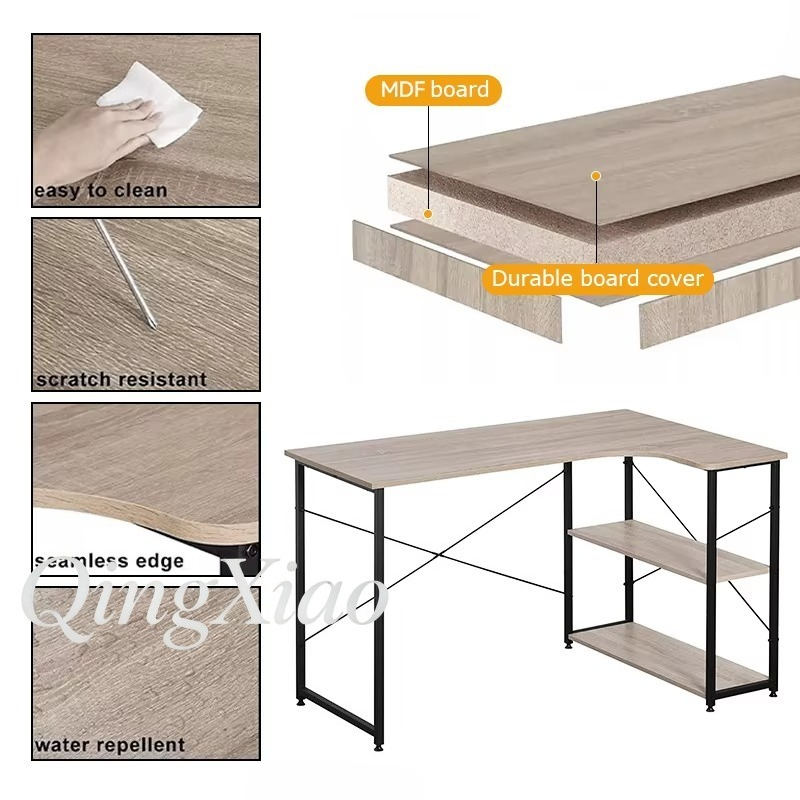 โต๊ะทำงานรูปตัว L พร้อมชั้นวาง - Home Office Bookshelves บทวิจารณ์และราคา