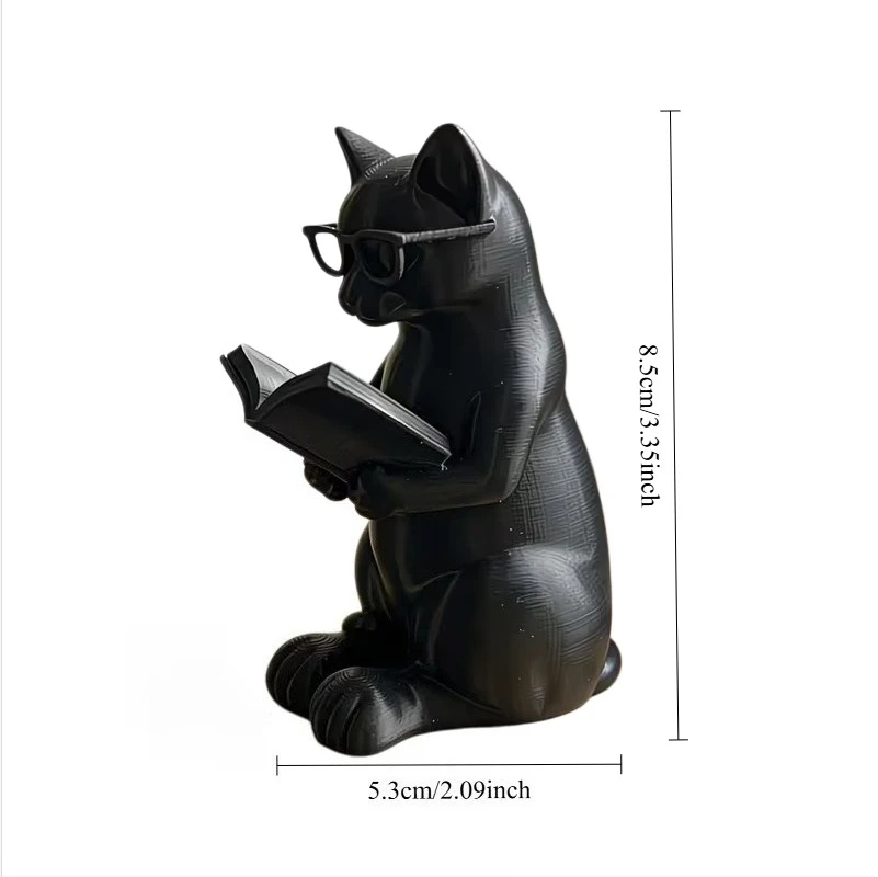 ตุ๊กตาแมวอ่านหนังสือพิมพ์ 3 มิ - Home Office Bookshelves บทวิจารณ์และราคา