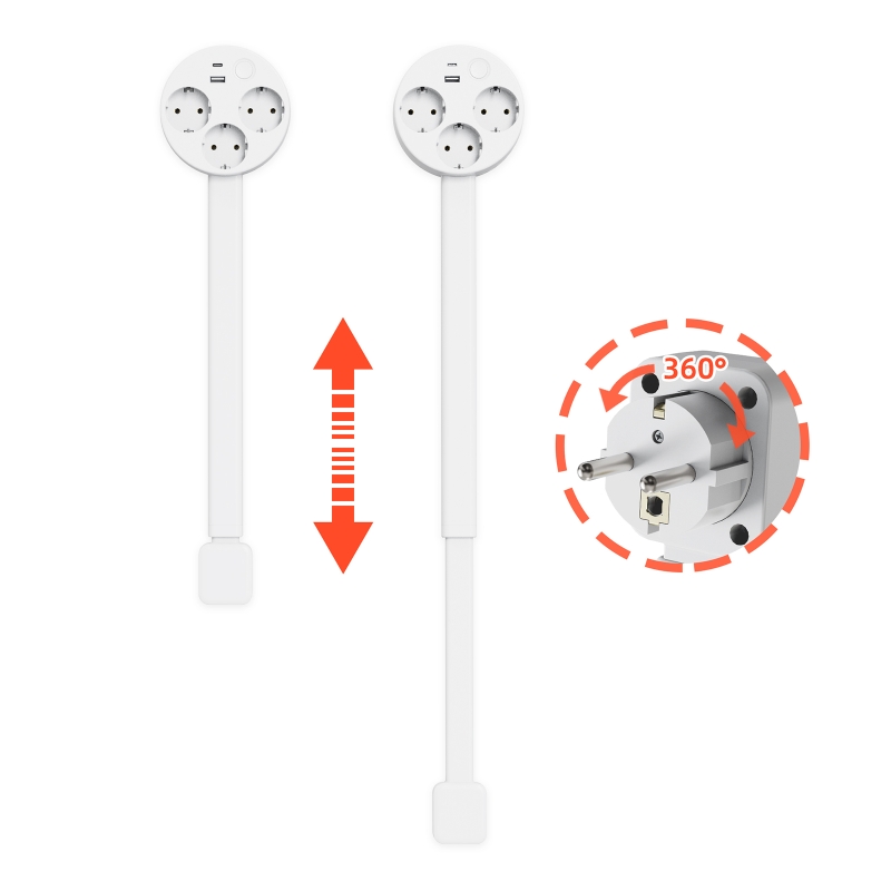 ปลั๊กต่อพ่วงปรับความยาวได้ ปลั - Power Strip Desk บทวิจารณ์และราคา